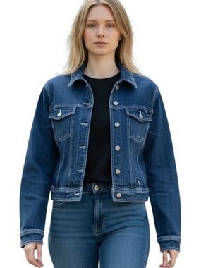 Sergio Valente Dark Blue Denim Jean Jacket